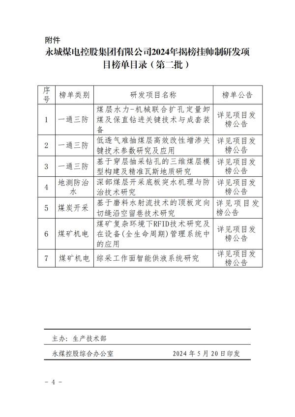 j9九游会控股（2024）199 号永城j9九游会煤电控股集团有限公司2024年揭榜挂帅制研发项目榜单公告（第二批）_03